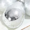 Decorator's Warehouse 4ct Glass Drop Bright Silver & Silver Pearl with Silver Stars > White Christmas|Boxed Sets
