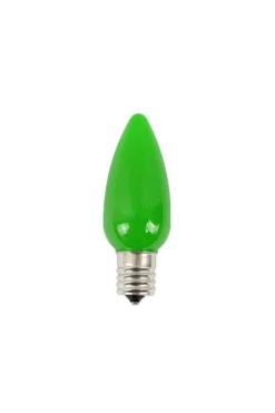 Decorator's Warehouse C9 Wonderful LED SMD Bulb (25 bulbs/bag) - Frosted, Green > Vintage Christmas Lights|C9 Bulbs