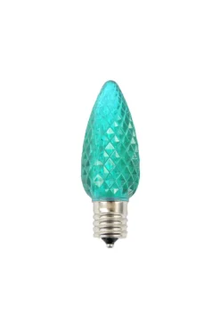 Decorator's Warehouse C9 Wonderful LED SMD Bulb (25 bulbs/bag) - Faceted, Teal > C9 Bulbs|Christmas Decor
