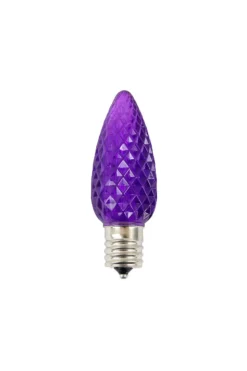 Decorator's Warehouse C9 Wonderful LED SMD Bulb (25 bulbs/bag) - Faceted, Purple > C9 Bulbs|Christmas Decor