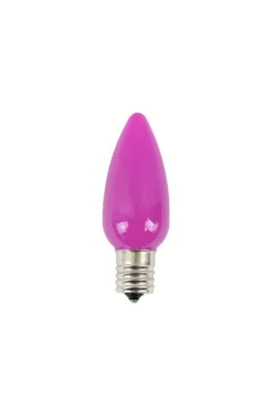 Decorator's Warehouse C9 Wonderful LED SMD Bulb (25 bulbs/bag) - Frosted, Pink > C9 Bulbs|Christmas Decor