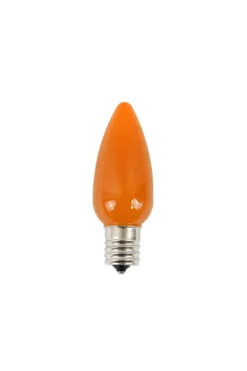 Decorator's Warehouse C9 Wonderful LED SMD Bulb (25 bulbs/bag) - Frosted, Orange > C9 Bulbs|Christmas Decor