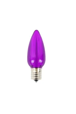 Decorator's Warehouse C9 Wonderful LED SMD Bulb (25 bulbs/bag) - Smooth, Purple > C9 Bulbs|Christmas Decor