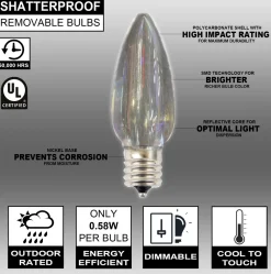 Decorator's Warehouse C9 Wonderful LED SMD Bulb (25 bulbs/bag) - Smooth, Warm White > C9 Bulbs|Christmas Decor