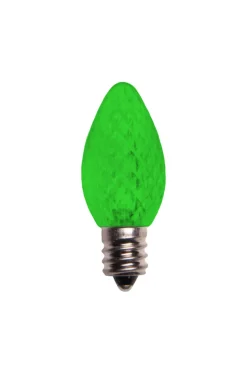 Decorator's Warehouse C7 Wonderful LED SMD Bulbs (25 bulbs/bag) - Faceted, Green > Outdoor Lighting|C7 Bulbs