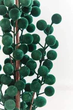 Decorator's Warehouse 33" Dark Green Flocked Berry Spray > Jewel Tones|2026 New Additions