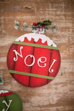 Decorator's Warehouse 10” Deco Joy/Noel Ornament > Christmas Decor