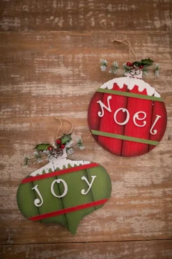 Decorator's Warehouse 10” Deco Joy/Noel Ornament > Christmas Decor