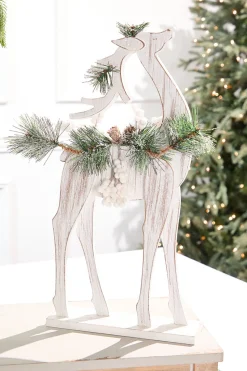 Decorator's Warehouse Deer Wood Figure > Winter Woodland|Christmas Accents