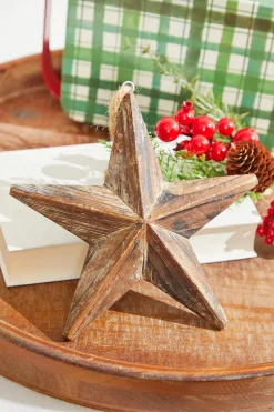 Decorator's Warehouse 8" Dimensional Wooden Christmas Star > Christmas Decor|Patriotic Decor