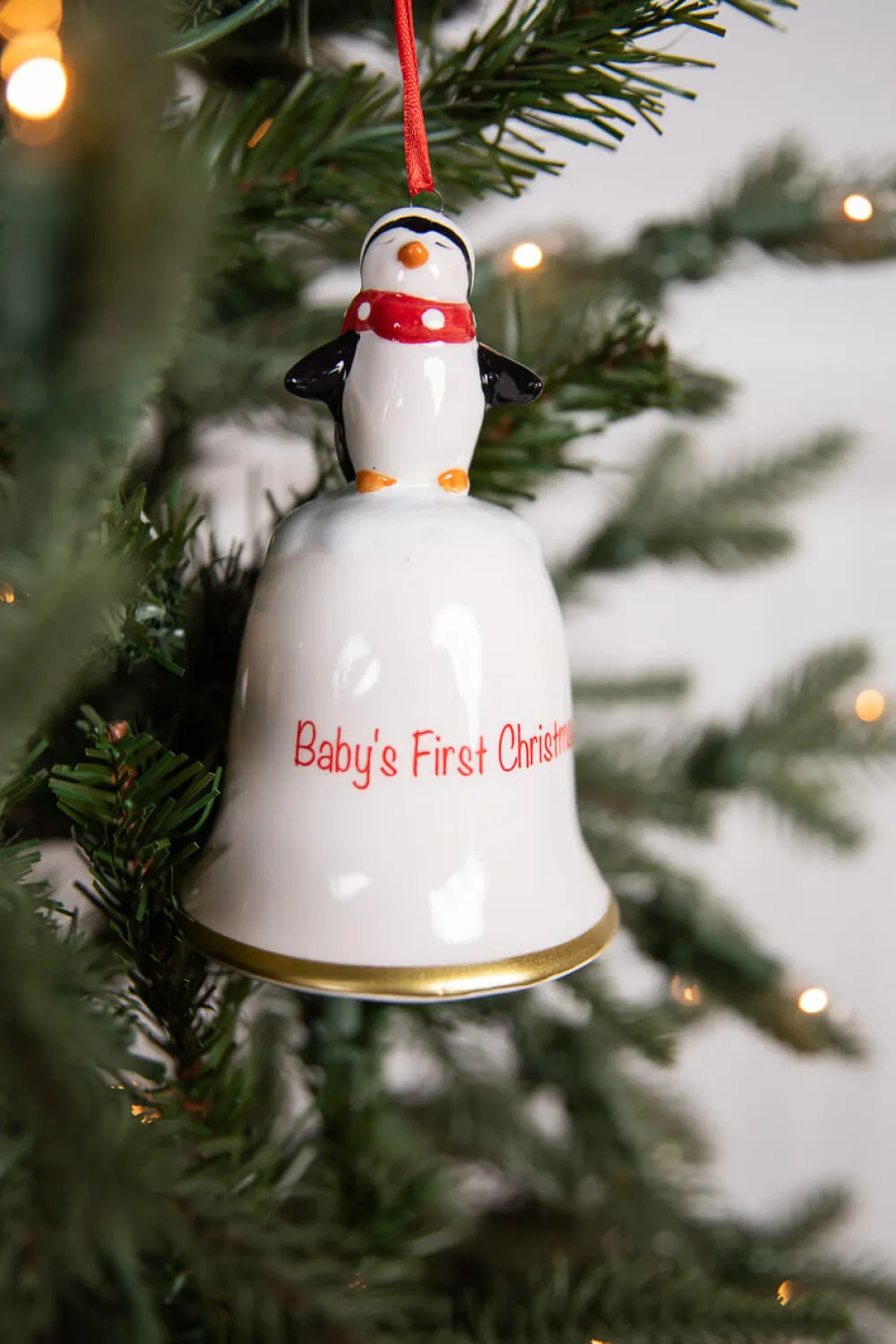 Decorator's Warehouse Dolomite Baby’s First Christmas Bell Ornament > Christmas Sale|Christmas Decor