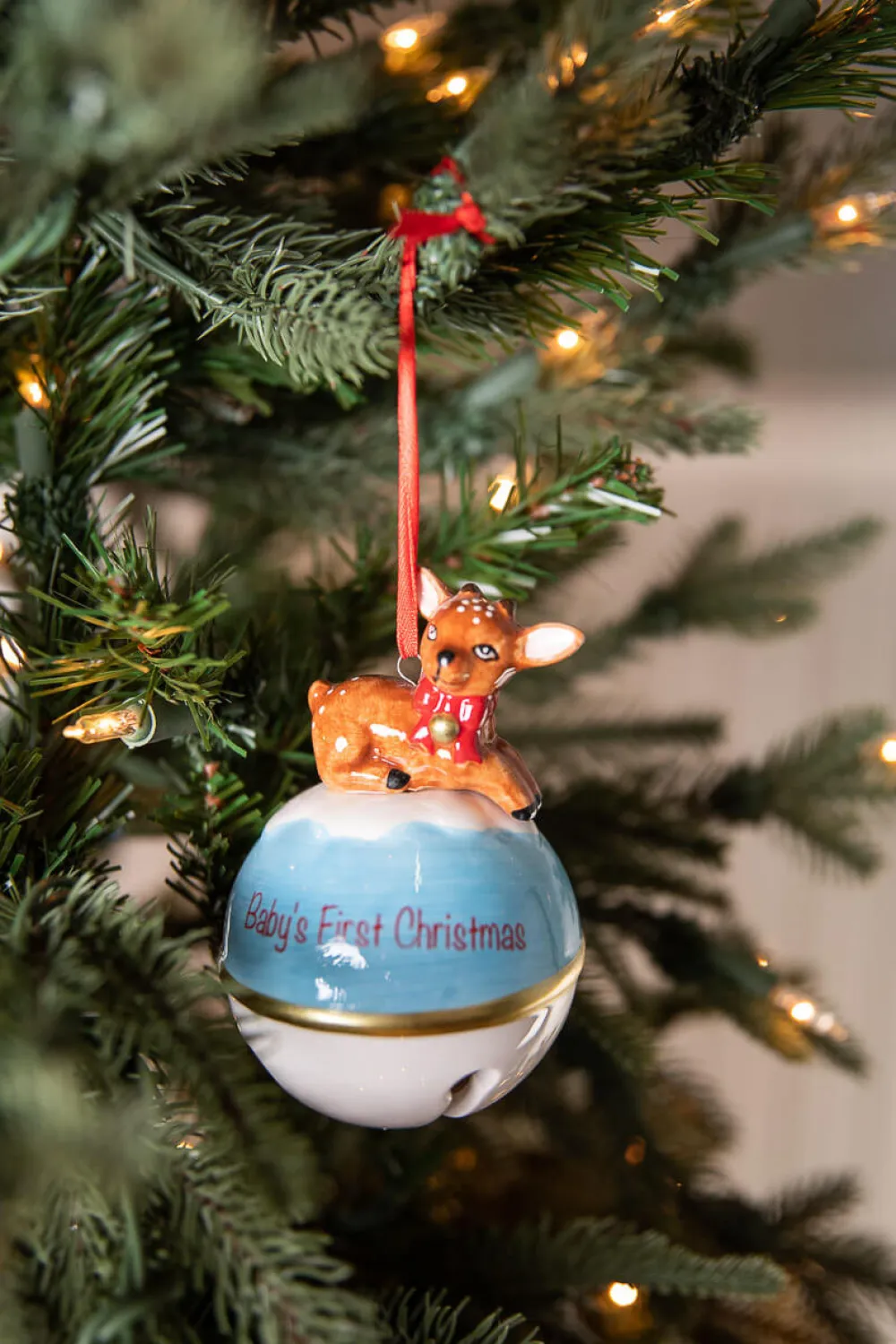 Decorator's Warehouse Dolomite Baby’s First Christmas Bell Ornament > Christmas Sale|Christmas Decor
