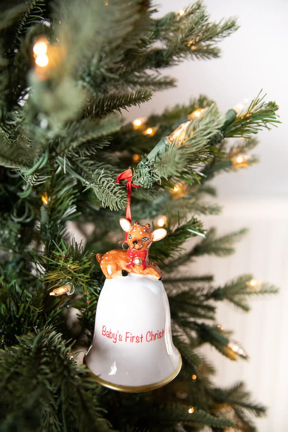 Decorator's Warehouse Dolomite Baby’s First Christmas Bell Ornament > Christmas Sale|Christmas Decor