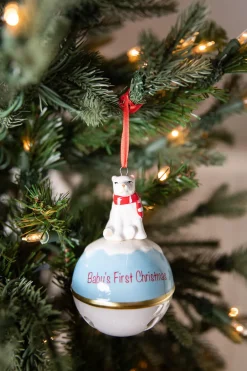 Decorator's Warehouse Dolomite Baby’s First Christmas Bell Ornament > Christmas Sale|Christmas Decor