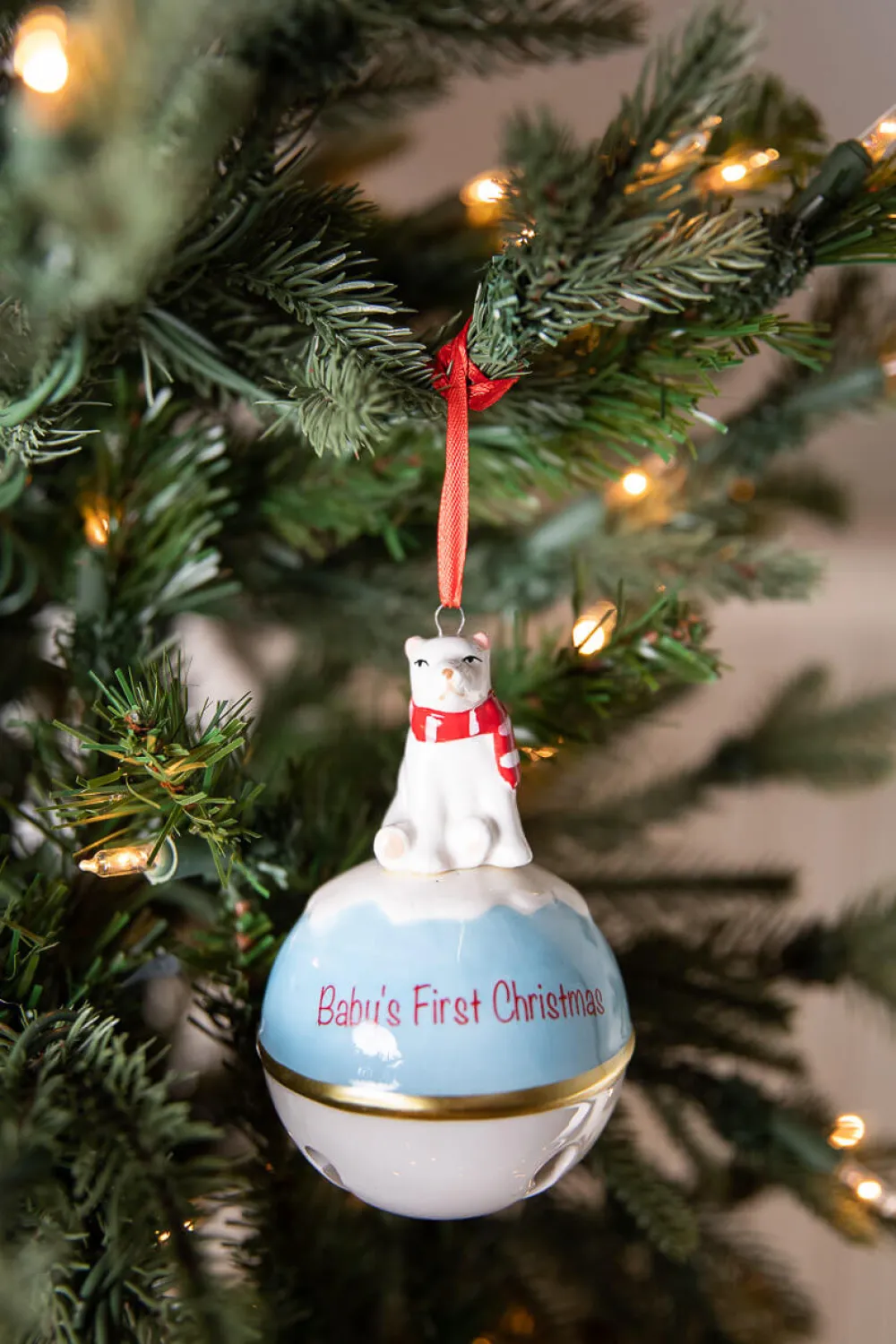 Decorator's Warehouse Dolomite Baby’s First Christmas Bell Ornament > Christmas Sale|Christmas Decor