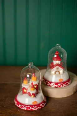 Decorator's Warehouse 6" Dolomite/Glass Candle/Church Ornament > Sale|Christmas Sale