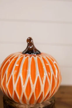 Decorator's Warehouse 6” Dolomite Harvest Pumpkin Decor > Fall Decor|Fall Decor