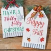 Decorator's Warehouse 13.7” Double-Sided Christmas/Fall Wall Decor > Fall Decor|Fall Decor