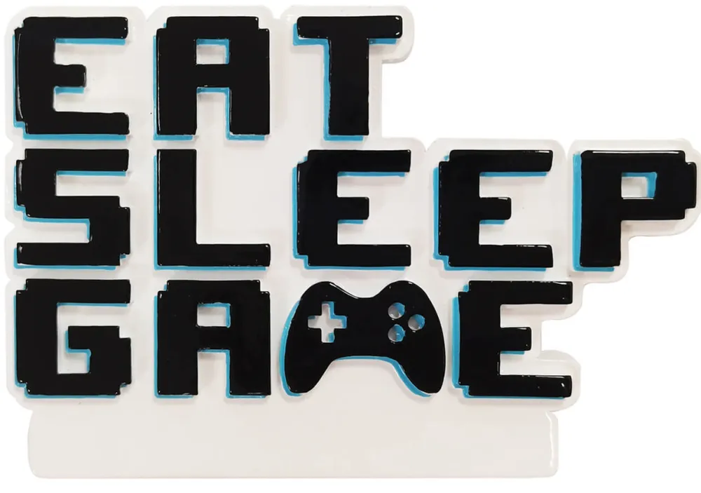 Decorator's Warehouse 2.5" Eat Sleep Game Customizable Ornament > Christmas Ornaments|Christmas Decor