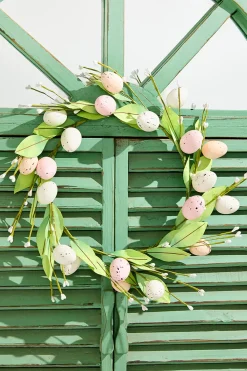 Decorator's Warehouse 12" Egg & Leaf Wreath - Small > Easter Decor|Easter Decor