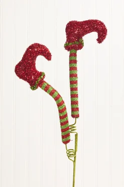 Decorator's Warehouse 28" Elf Legs Boots Spray > Christmas Decor|Christmas Sprays