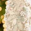 Decorator's Warehouse 10" Embellished Pearl Glitter Finial Ornament > Christmas Decor|Natural Elegance