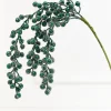 Decorator's Warehouse 31" Emerald Glitter Berry Spray > Jewel Tones|Traditional