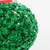 Decorator's Warehouse 4” Emerald Sequins & Jewels Ball Ornament > Christmas Decor|Mardi Gras