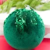 Decorator's Warehouse 5" Emerald Sequin Velvet Ball Ornament > Traditional|Nutcracker