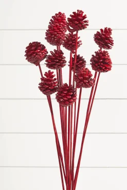 Decorator's Warehouse 21" Euro Cone Pick - Red > Farmhouse|Christmas Sprays