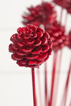 Decorator's Warehouse 21" Euro Cone Pick - Red > Farmhouse|Christmas Sprays