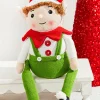 Decorator's Warehouse 20" Fabric Alpine Sitting Santa Elf > Christmas Decor|Christmas Accents
