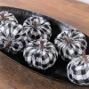 Decorator's Warehouse 3” Fabric Black Plaid Pumpkin - Set of 6 > Fall Decor|Halloween
