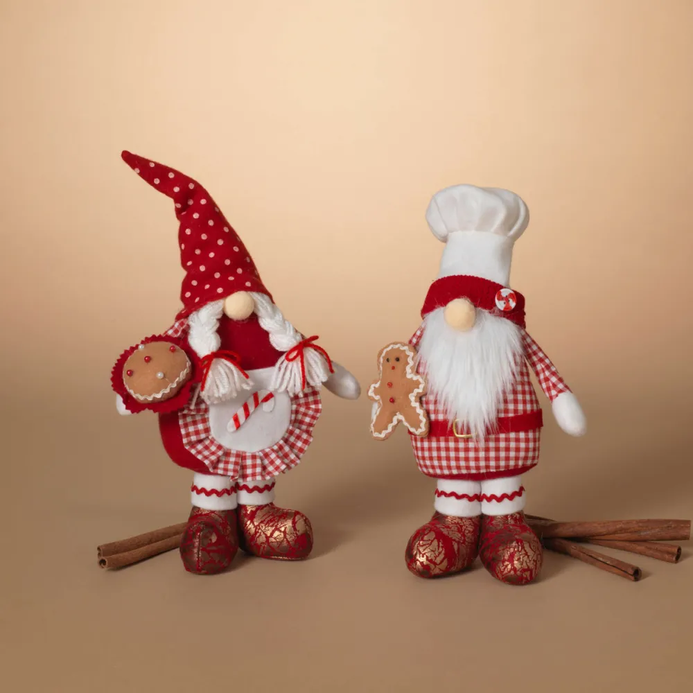 Decorator's Warehouse 13" Fabric Holiday Chef Gnome > Christmas Decor|Christmas Accents