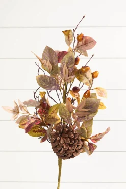 Decorator's Warehouse 28" Fall Leaves and Pinecone Spray > Fall Decor|Fall Decor