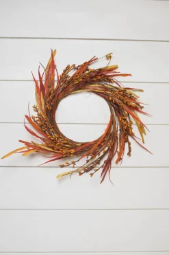 Decorator's Warehouse 7” Faux Autumn Grass Candle Ring > Christmas Sale