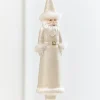 Decorator's Warehouse 8" Faux Fur Glass Santa Ornament > Christmas Decor|Natural Elegance
