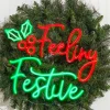 Decorator's Warehouse 23.1" Feeling Festive Lit Neon Sign > Indoor Lighting|Christmas Decor