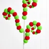 Decorator's Warehouse 28" Felt Ball Spiral Curly Spray > Storyville|Christmas Decor