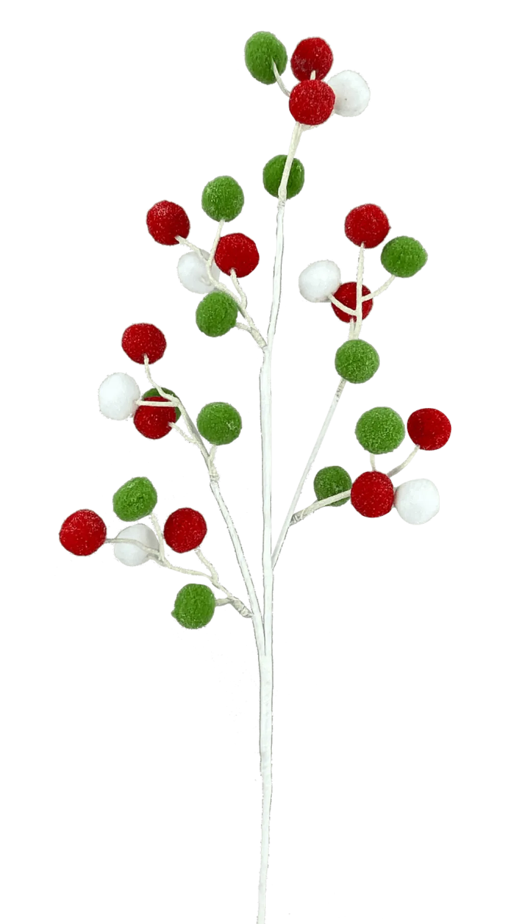 Decorator's Warehouse 28” Felt Ball Spray - Red/White/Green > Storyville|Christmas Sprays