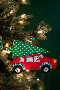 Decorator's Warehouse 4.5" Felt Car Christmas Ornaments > Christmas Ornaments|Christmas Ornaments