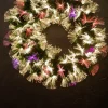 Decorator's Warehouse 24" Fiber Optic Wreath - Multicolor with White > Christmas Decor|Christmas Wreaths