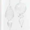 Decorator's Warehouse 7.5" - 8" Finial Glass Ornament > White Christmas|Christmas Decor