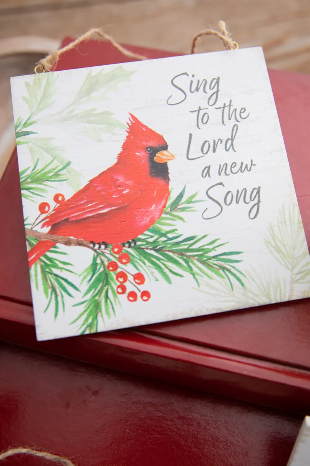 Decorator's Warehouse 5" Flat Ornament with Cardinals and Sentiments > Christmas Ornaments|Cardinal