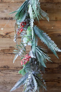 Decorator's Warehouse 65” Flocked Fern Garland > Christmas Decor|60"