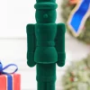 Decorator's Warehouse 13" Flocked Green Nutcracker Ornament > Nutcracker|Christmas Decor