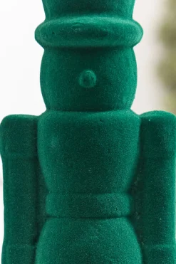 Decorator's Warehouse 13" Flocked Green Nutcracker Ornament > Nutcracker|Christmas Decor