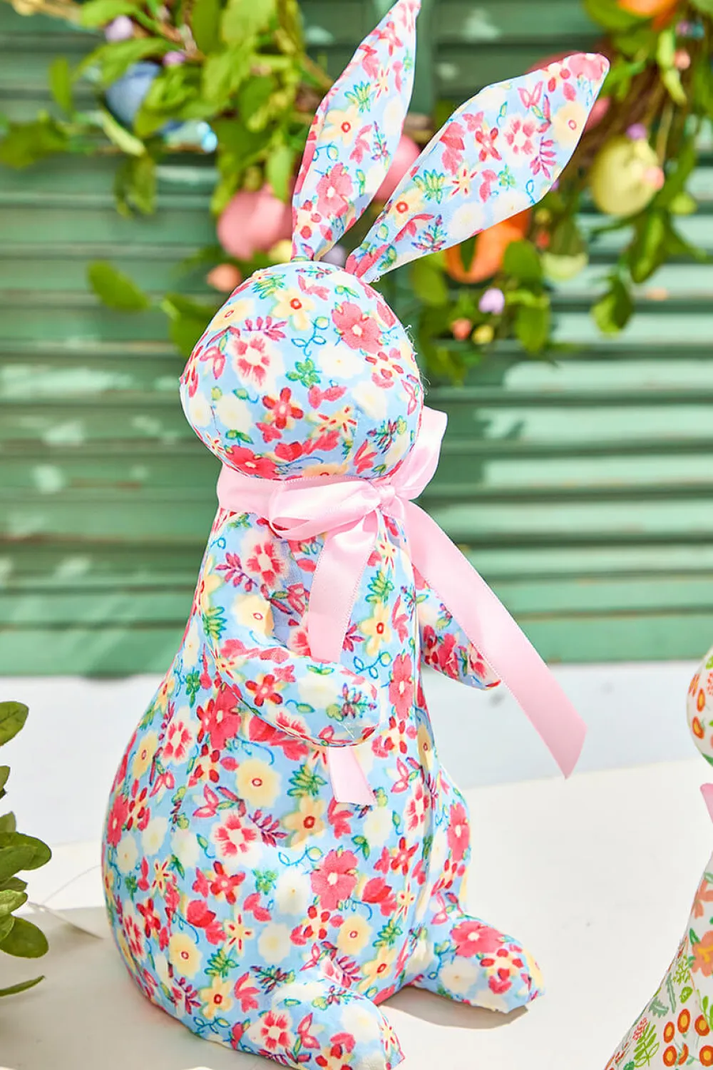 Decorator's Warehouse 12" Floral Fabric Bunny > Easter Table Decor|Easter Decor