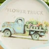 Decorator's Warehouse 10" Flower Truck Dolomite Snack Plate - Set of 4 > Easter Decor|Easter Decor