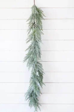 Decorator's Warehouse 4' Frosted Cedar Garland > Cardinal|Christmas Decor